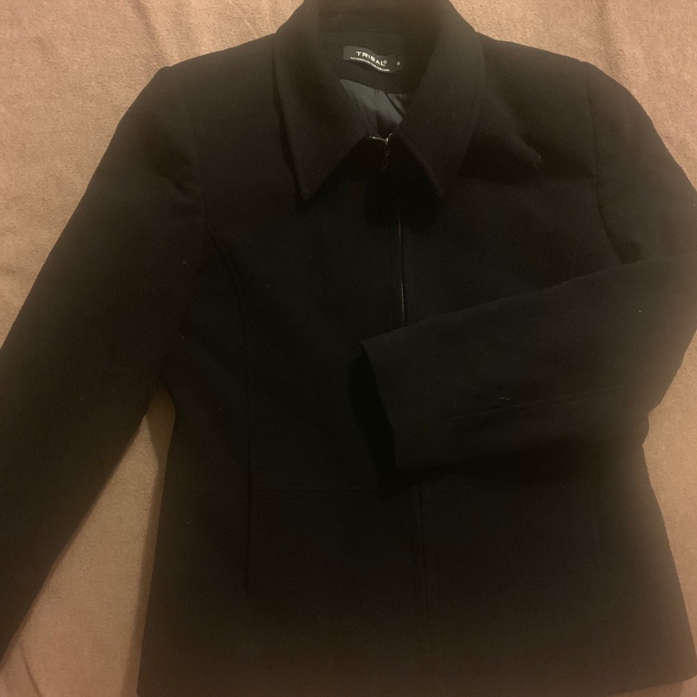 Black zippered Jacket designed by Tribal